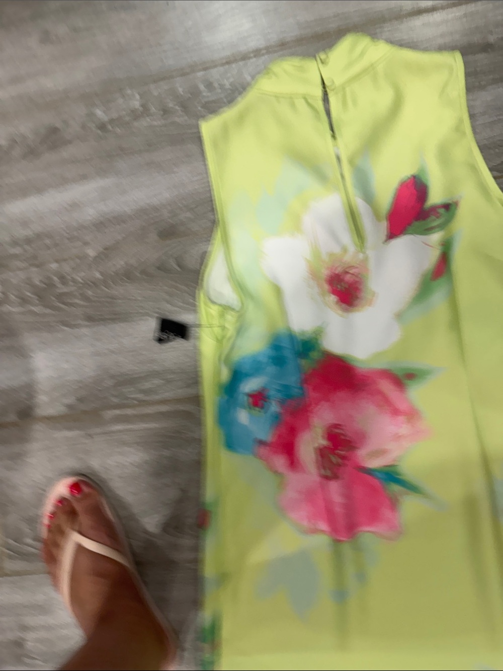 Karl Lagerfeld Floral Mock-Neck Maxi Dress in Lemon Green size 8 - Picture 5 of 6